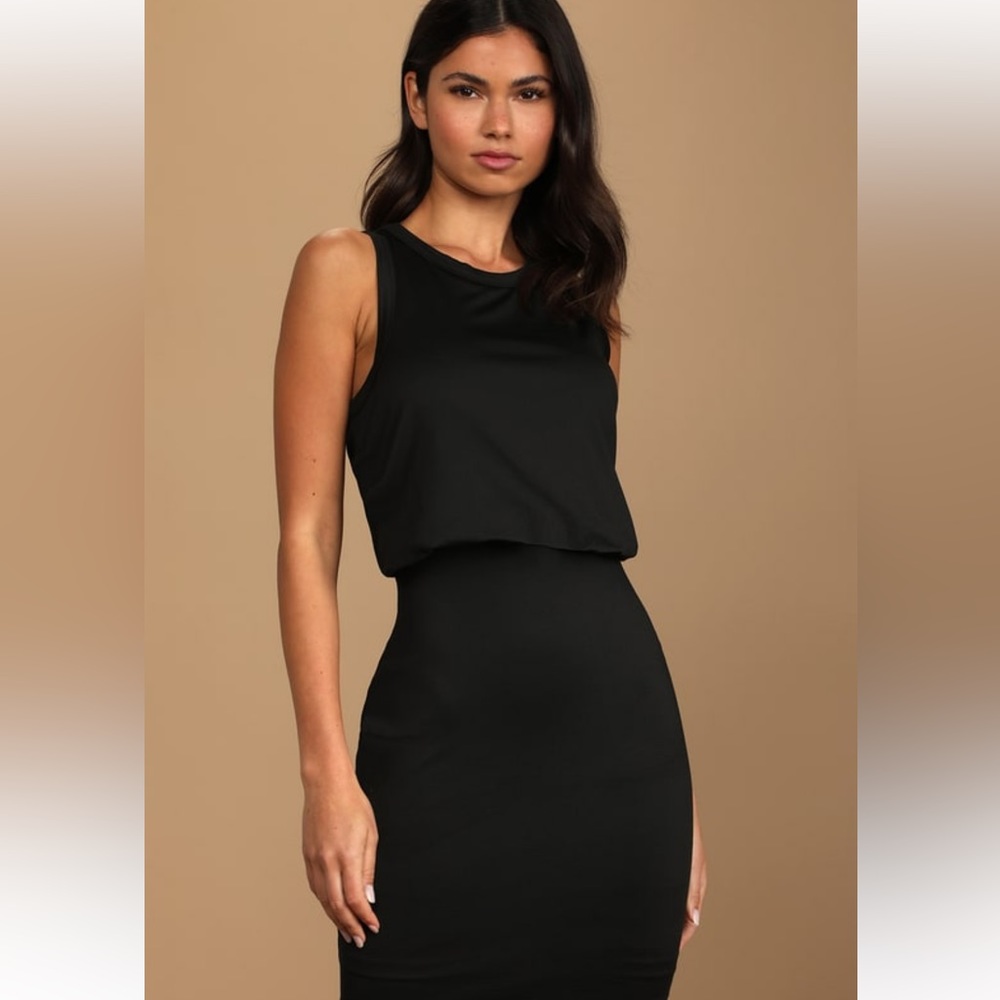 Sweet Compliment Black Bodycon Mini Dress